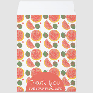 GrapeFruit Pattern Mango Yellow Thank You Business Envelope Mailers