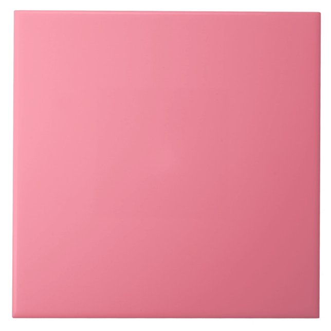 Grapefruit Pink Ceramic Tile. Tile (Front)