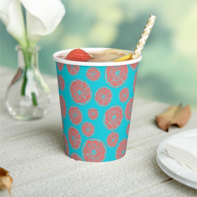 Grapefruit Pop Paper Cups (Insitu)