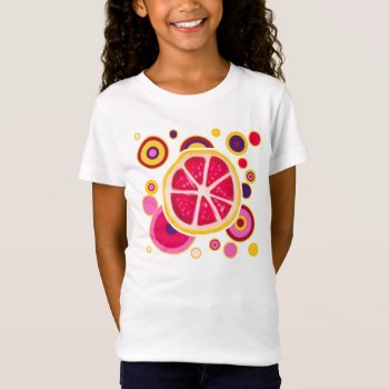 Grapefruit Slice Circles Design T-shirt by saradaboru at Zazzle