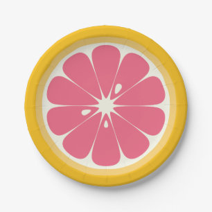 Grapefruit Slice Paper Plates