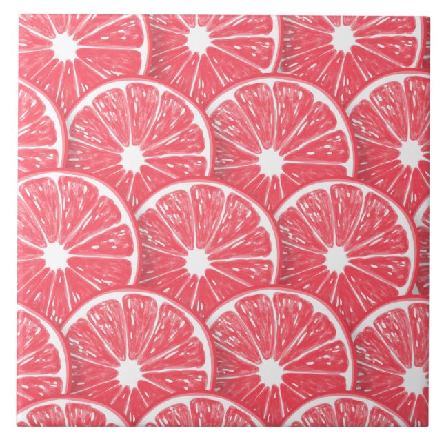Grapefruit slices ceramic tile (Front)