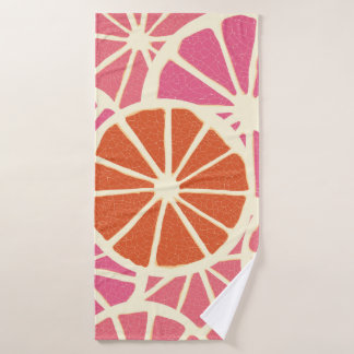 Grapefruit slices seamless pattern,fresh citrus ba bath towel