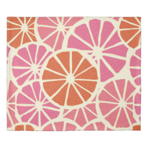 Grapefruit slices seamless pattern,fresh citrus ba duvet cover