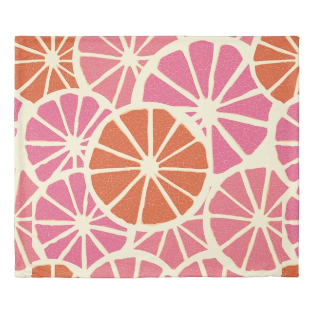 Grapefruit slices seamless pattern,fresh citrus ba duvet cover (Front)