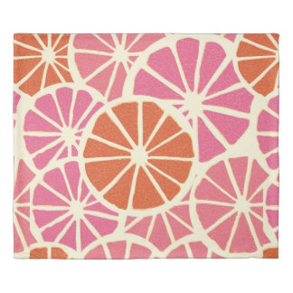 Grapefruit slices seamless pattern,fresh citrus ba duvet cover