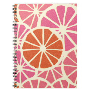 Grapefruit slices seamless pattern,fresh citrus ba notebook
