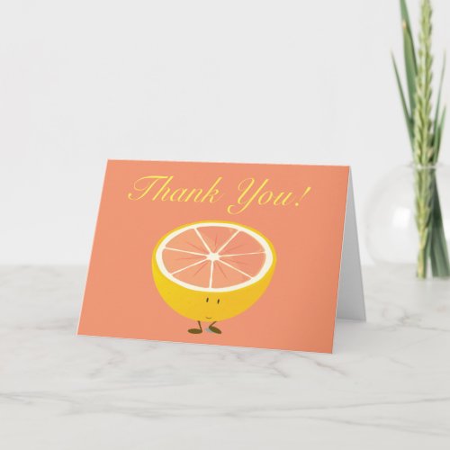 Grapefruit Thank You Card