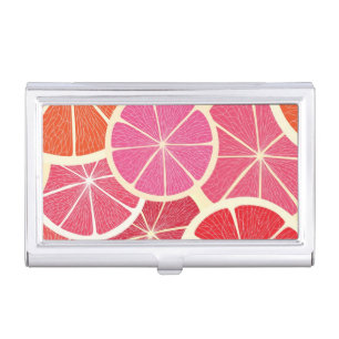 Grapefruit vintage background business card holder