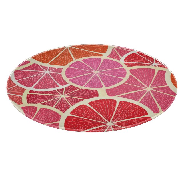 Grapefruit vintage background cutting board (Corner)