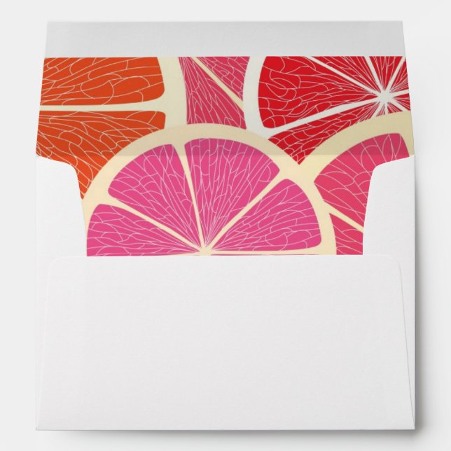 Grapefruit vintage background envelope (Back (Bottom))