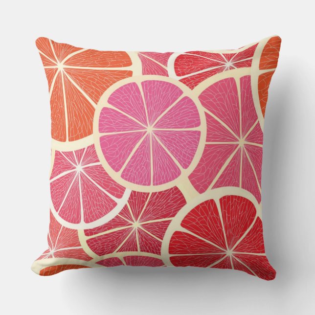 Grapefruit vintage background throw pillow (Front)