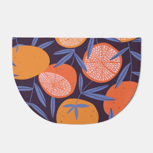 Grapefruit Vintage, Tropical Fruit Pattern. Doormat