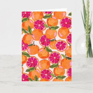 Grapefruit Watercolor Letterpress Thank You Card