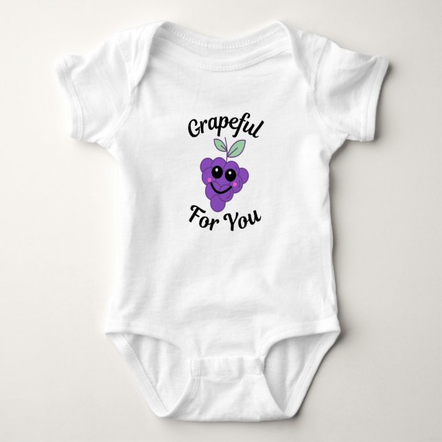 Grapeful For You Baby Bodysuit (Front)