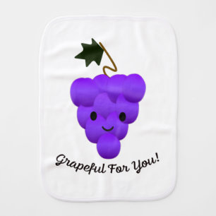 Grapeful for You Baby Burp Cloth