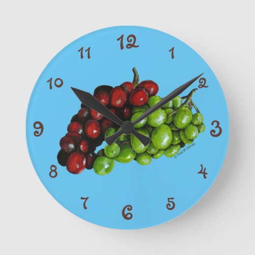 Grapes Acrylic Wall Clock