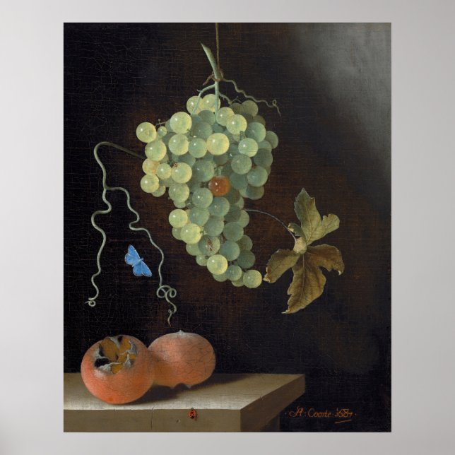 Grapes - Adriaen van Ostade Fine Art Poster (Front)