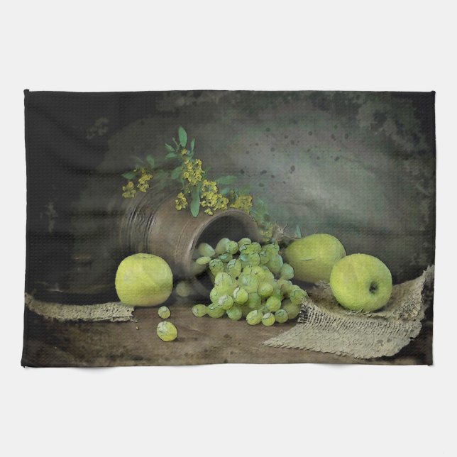 Grapes and Apples Kitchen Towel (Horizontal)
