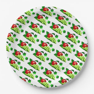 Grapes and Apples Paper Plates