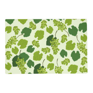 Grapes and Grape Leaves Pattern Placemat