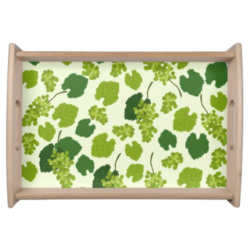 Grapes and Grape Leaves Pattern   Serving Tray