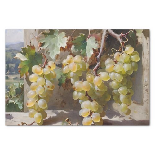 Grapes and Vines Watercolor Decoupage Tissue Paper