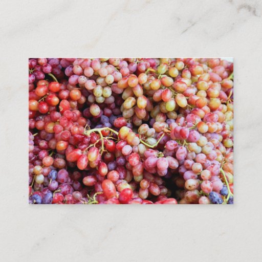 Customizable Grapes and Wine Business Card