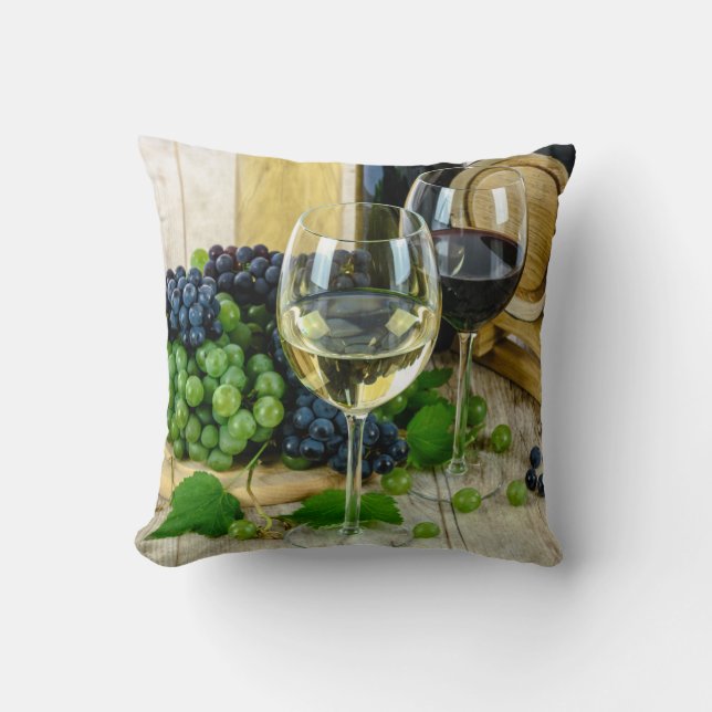 grapes and wine pillow (Front)