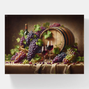 Grapes and Wine Still Life Paperweight