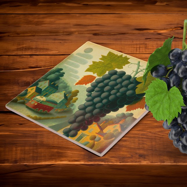 Grapes Are Important To The Village Ceramic Tile (Creator Uploaded)