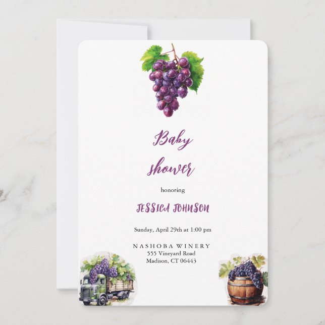GRAPES BABYSHOWER INVITATION (Front)