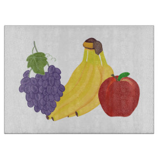 Grapes Bananas Apple Fruit Painting Cutting Boards