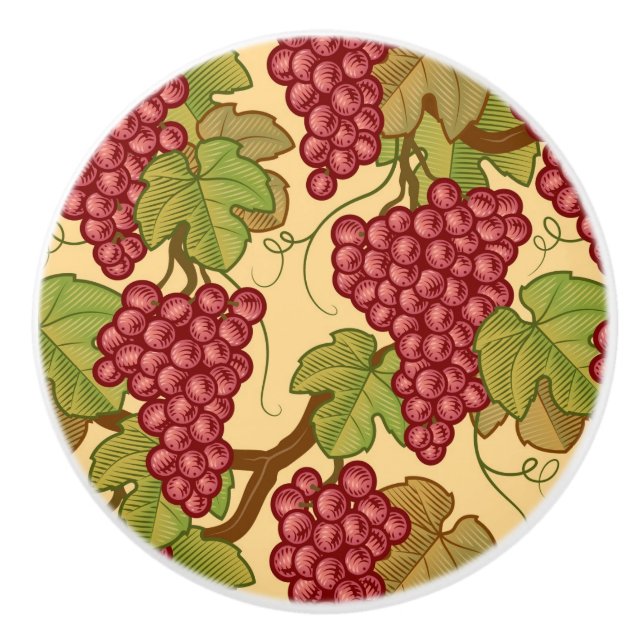 Grapes Ceramic Knob (Front)