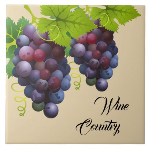 Grapes Ceramic Tile