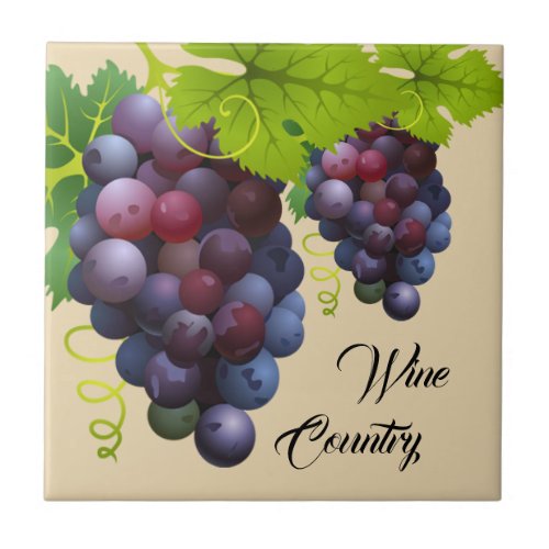 Grapes Ceramic Tile