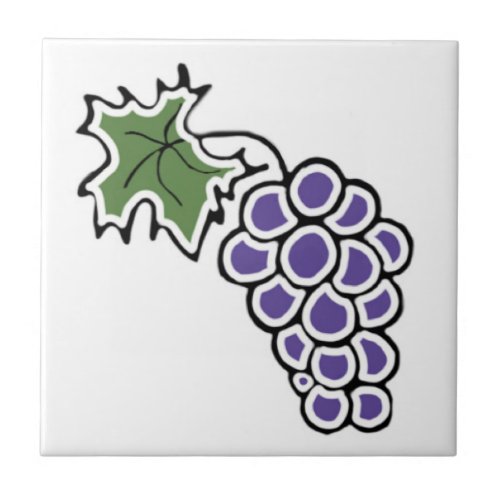 Grapes Ceramic Tile