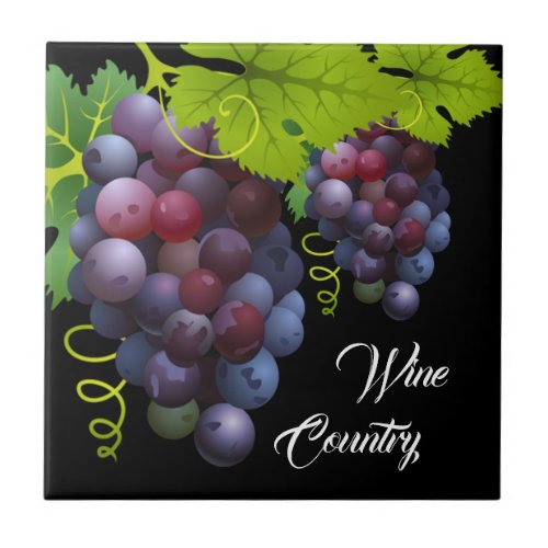 Grapes Ceramic Tile