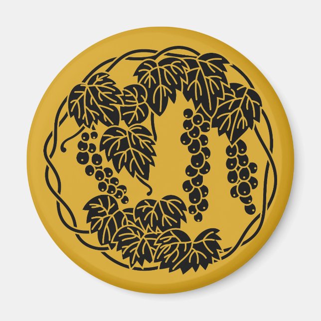 Grapes circle magnet (Front)