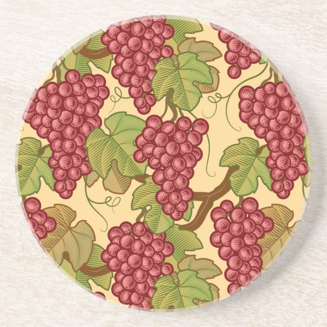 Grapes Drink Coaster (Front)