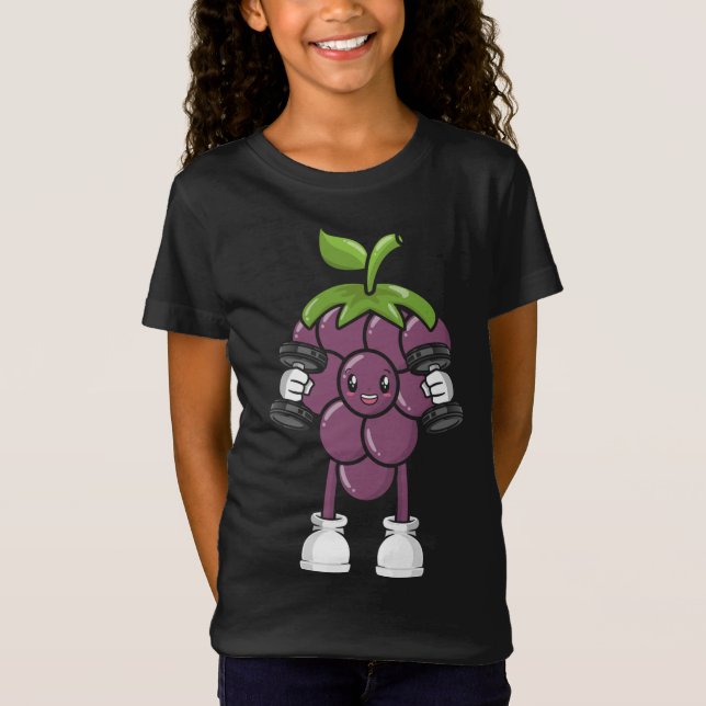 Grapes, Fruit Costume Workout Bodybuilding Lift Gy T-Shirt (Front)