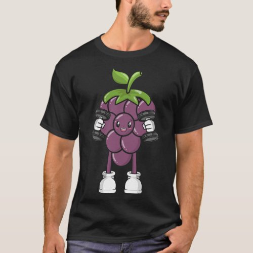 Grapes Fruit Costume Workout Bodybuilding Lift Gy T_Shirt