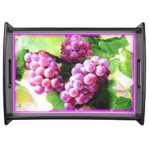 "Grapes Fruit Plant" Cute Photo. Buy Now Serving Tray