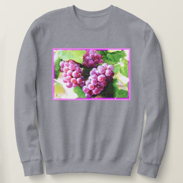 "Grapes Fruit Plant" Cute Photo. Buy Now Sweatshirt (Design Front)