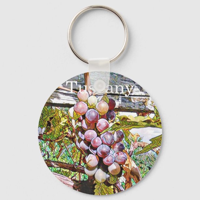 Grapes.Fruit vitrage.Tuscany. Keychain (Front)