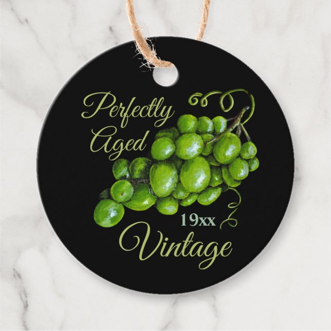 Grapes Gift Favor Tags (Front)
