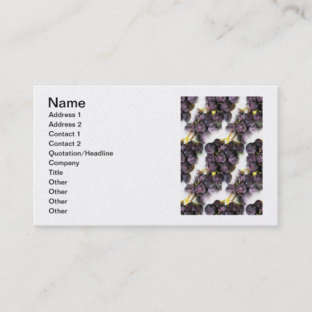 Grapes Grapes Business Card (Front)