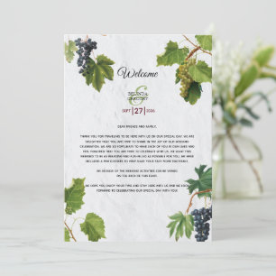 Grapes Greek Island Wedding Itinerary Program