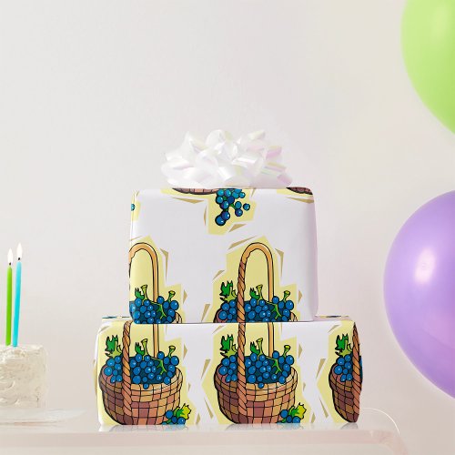 Grapes In A Basket Wrapping Paper