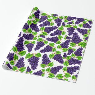 Grapes Italy Italian Tuscan Luxury Wrapping Paper